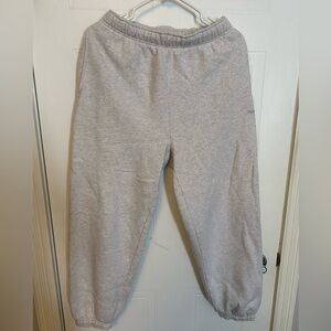 Heather grey Aritzia TNA cozy fleece sweatpants